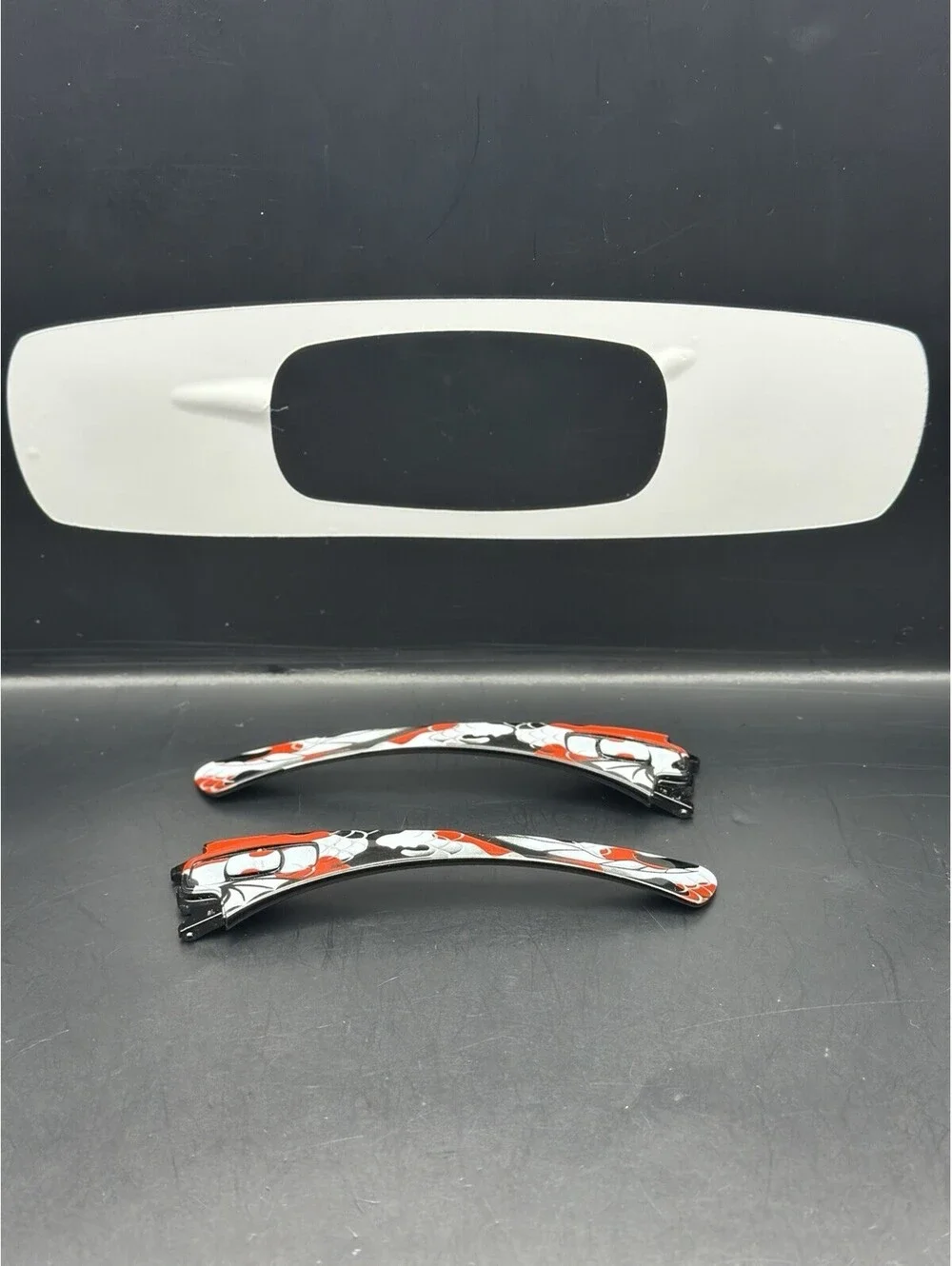 Oakley Antix Polished Black Koi Print OEM Replacement Arms